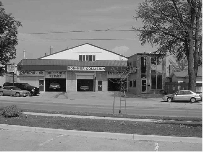 The original Don-Mor Collision building in London