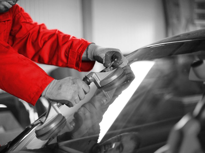 Windshield-mounted sensor calibration work